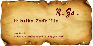 Mikulka Zsófia névjegykártya