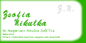 zsofia mikulka business card